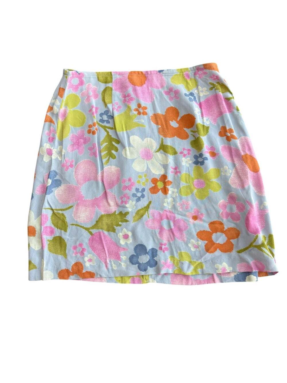 Compagnie Internationale EXPRESS Vintage Floral Print Rayon Mini Skirt
